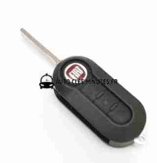 KONIKON Blue 1-Button Car Key Housing For Fiat 500, Marea, Palio, Panda, Punto, Qubo – With Blank